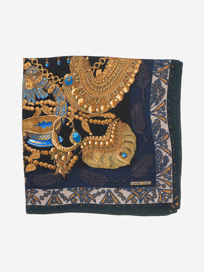 Dark blue cashmere-blend shawl scarf Scarves Hermes 