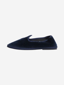 Larusmiani Blue velvet slip-on shoes - size EU 37