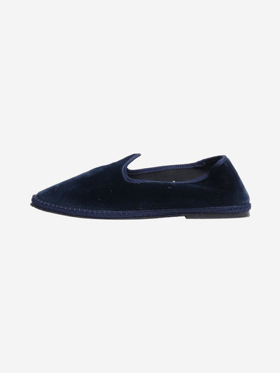 Blue velvet slip-on shoes - size EU 37 Flat Shoes Larusmiani 