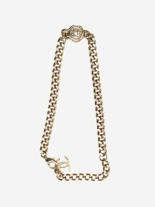 Chanel Chanel pearl CC curb choker necklace