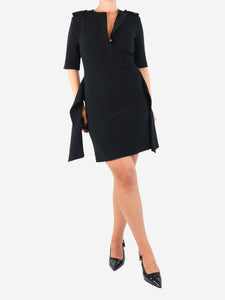 Celine Black crepe midi dress - size UK 10