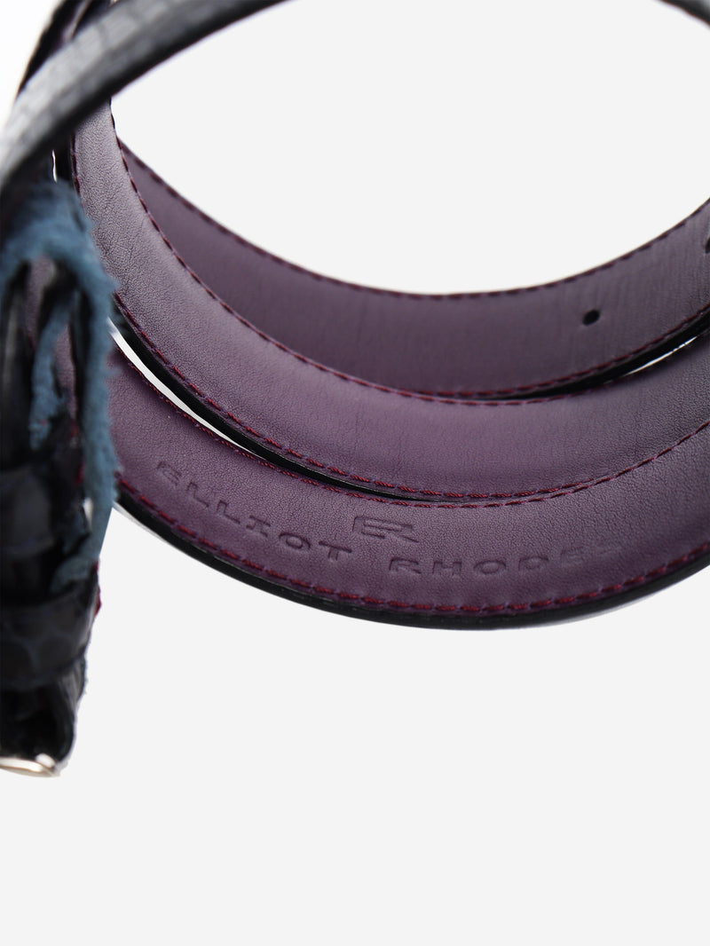 Navy mock lizard belt Belts Elliot Rhodes 
