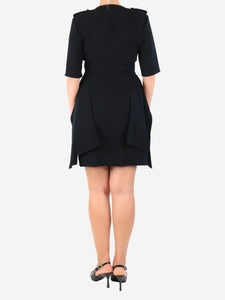 Celine Black crepe midi dress - size UK 10