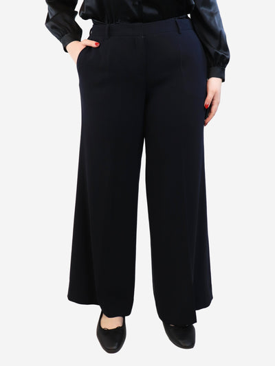 Black straight-leg trousers - size UK 16 Trousers Alberto Biani 