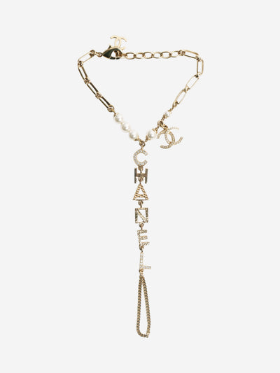 Gold bracelet with finger chain Bracelets Chanel 