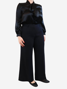 Alberto Biani Black straight-leg trousers - size UK 16