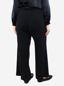 Alberto Biani Black straight-leg trousers - size UK 16