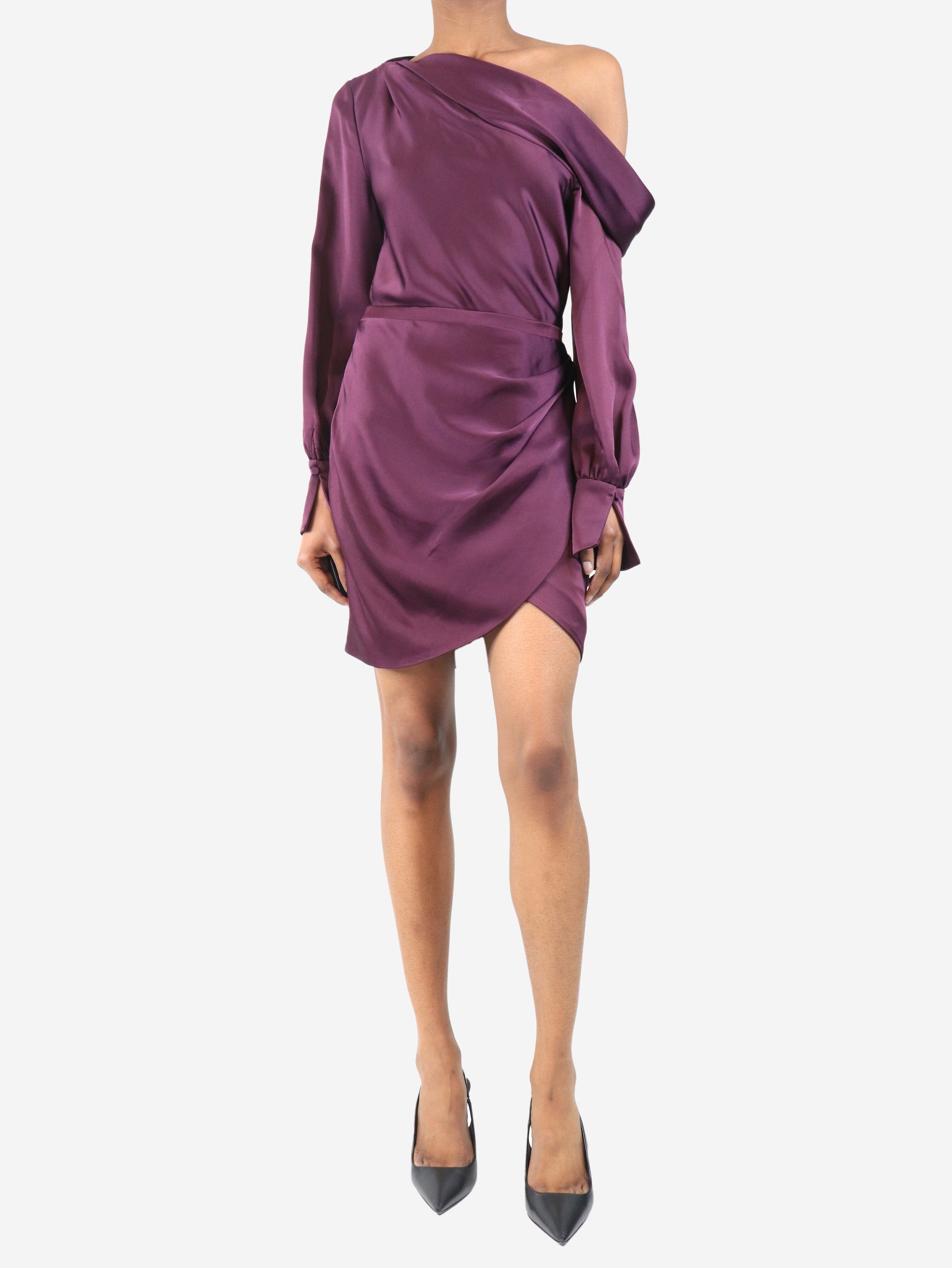 Jonathan Simkhai pre-owned purple satin mini dress - size UK 6 | Sign of the Times Jonathan Simkhai pre-owned purple satin mini dress - size UK 6 | Sign of the Times