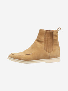 Loro Piana Neutral suede Chelsea boots - size EU 38