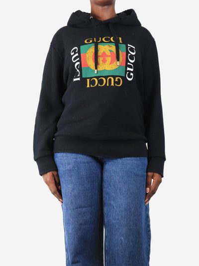 Black graphic logo hoodie - size M Tops Gucci 