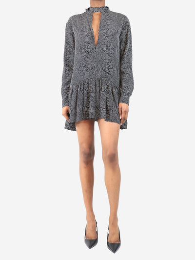 Black and white polka-dot mini dress - size UK 6 Dresses Saint Laurent 