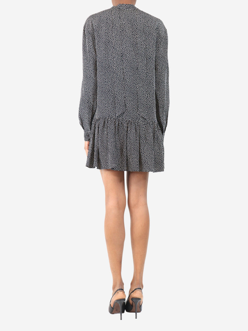Black and white polka-dot mini dress - size UK 6 Dresses Saint Laurent 