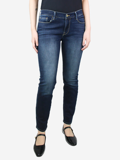 Indigo mid-rise straight-leg jeans - size UK 10 Trousers Frame 
