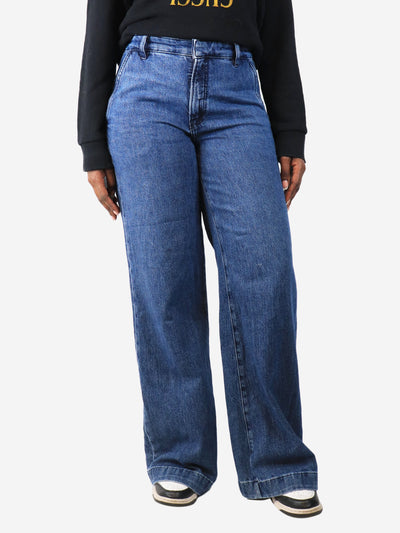 Blue wide leg jeans - size UK 10 Trousers Frame 
