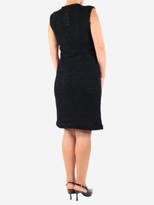 Chanel Black sleeveless button-front midi dress - size UK 12