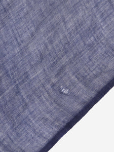 Brunello Cucinelli Dark blue fringed scarf