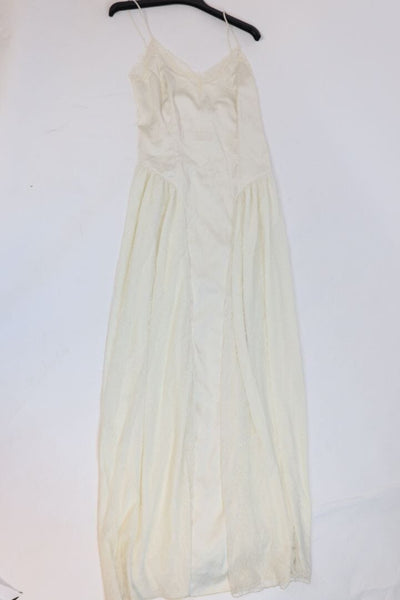 Rotate Cream satin lace maxi dress - size UK 10 alternate image
