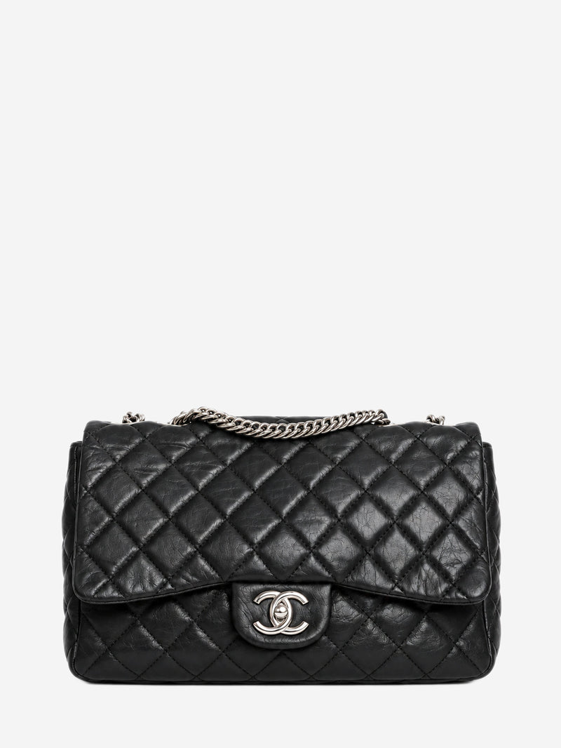 Black 2006 leather quilted single flap shoulder bag Shoulder bags Chanel 