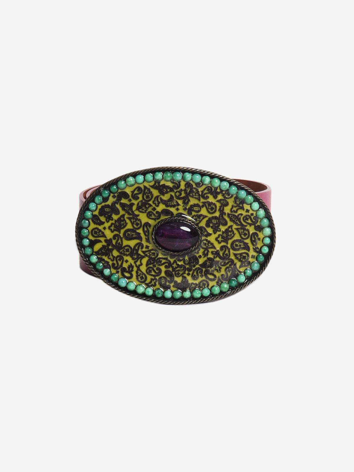 Pink stone buckle belt Belts Etro 
