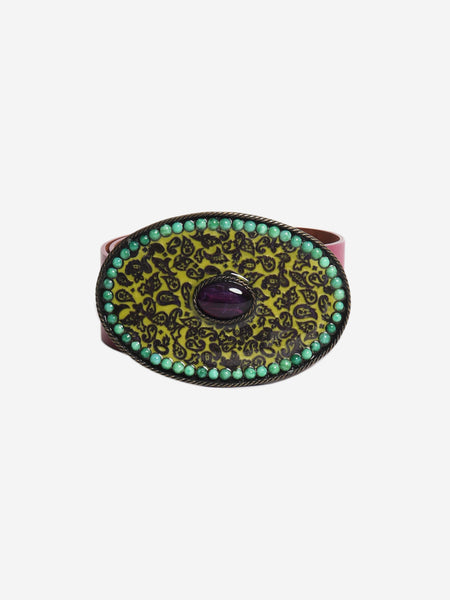 Pink stone buckle belt product image