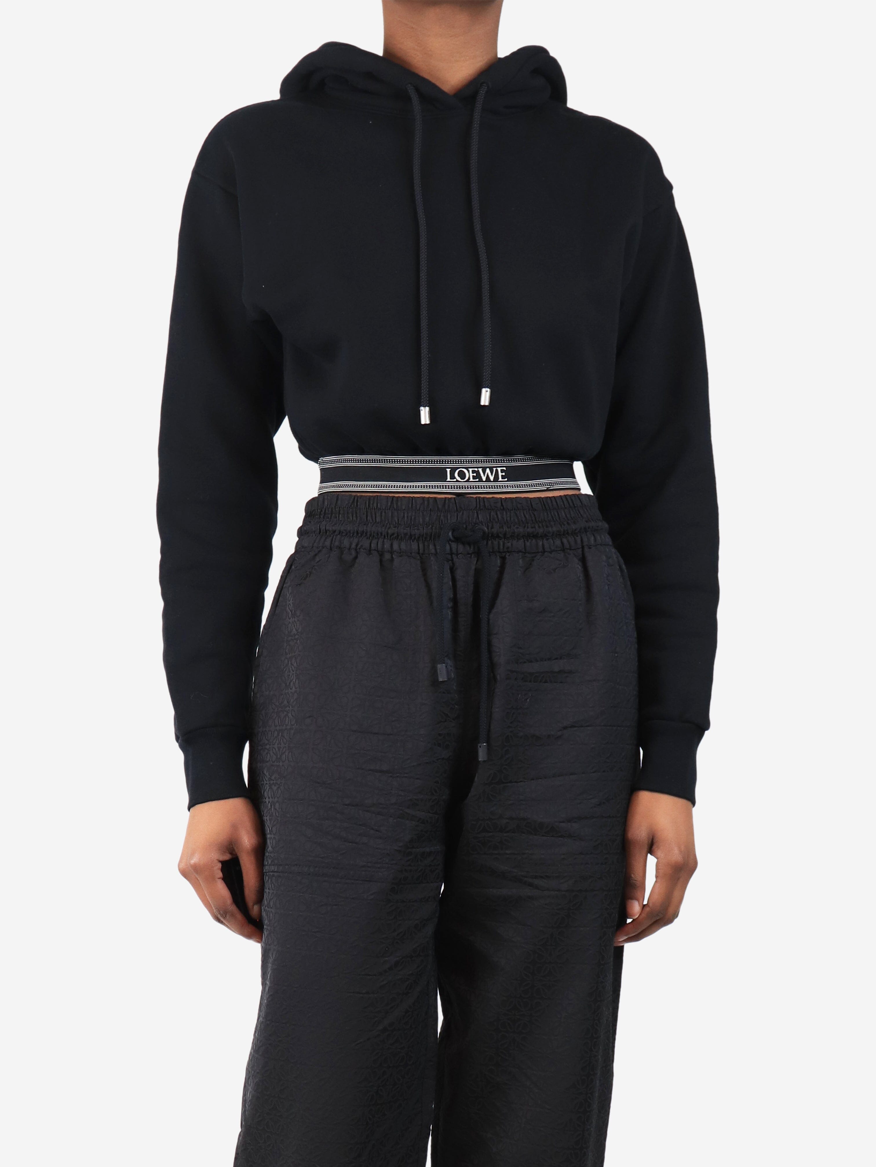 Black cropped logo hoodie - size XS Tops Loewe 