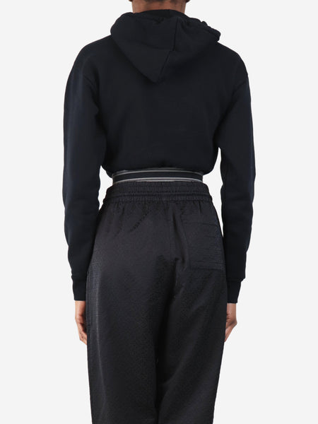 Black cropped logo hoodie - size XS alternate image