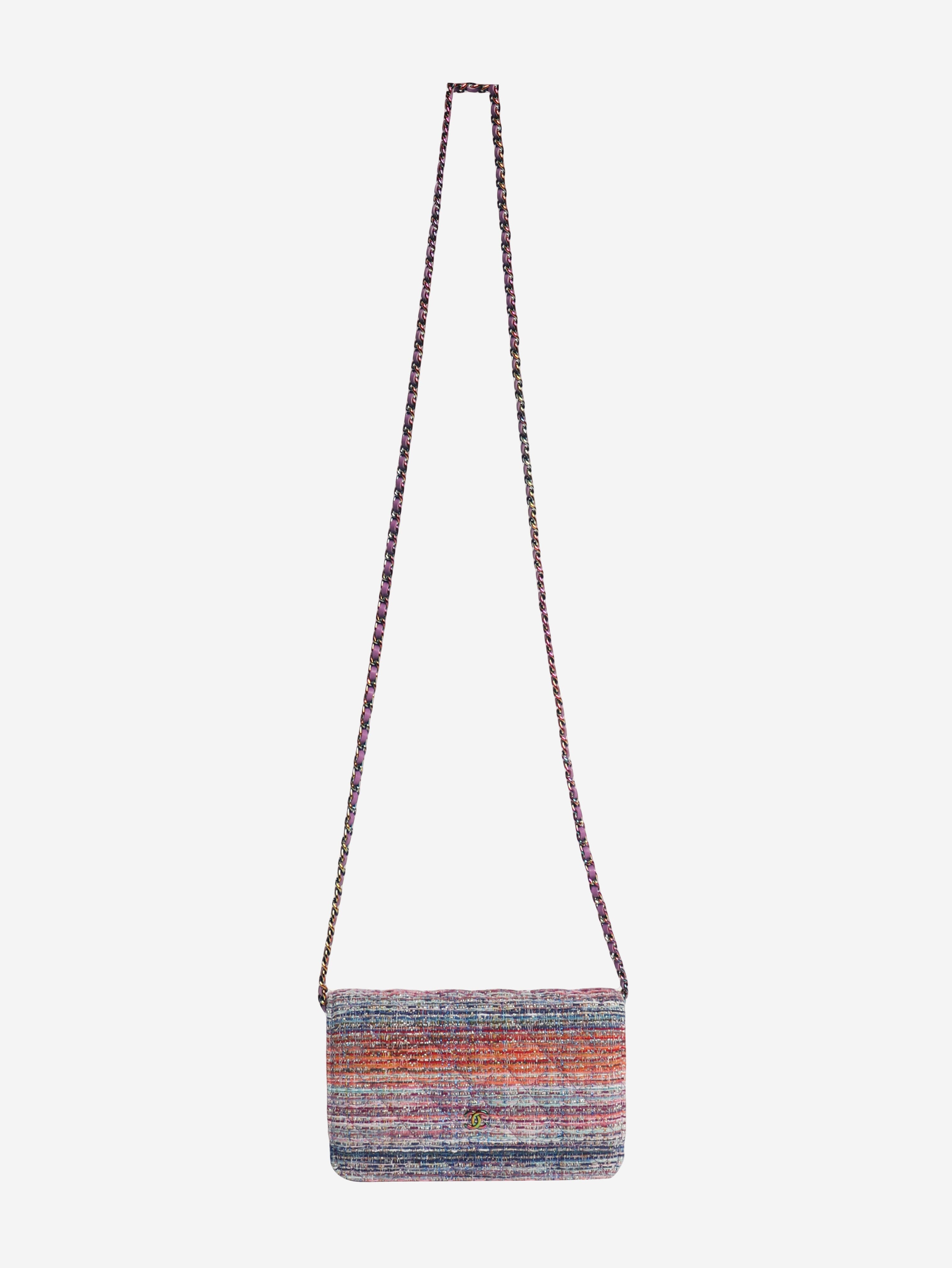 Multicolour 2019 diamond quilted tweed Wallet on Chain Cross-body bags Chanel 
