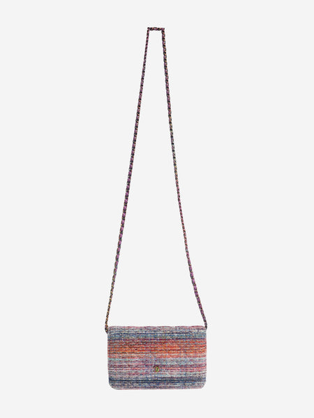 Multicolour 2019 diamond quilted tweed Wallet on Chain alternate image