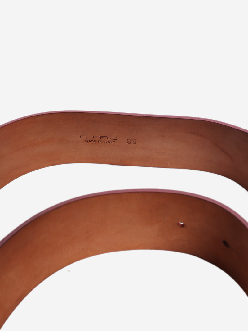 Pink stone buckle belt Belts Etro 