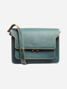 Marni Oil blue Trunk shoulder bag