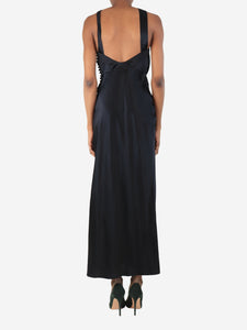 Khaite Black silk slip dress - size UK 6