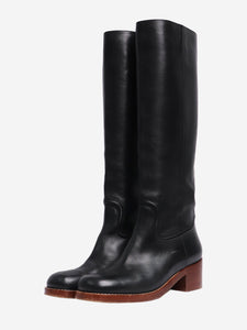 Gabriela Hearst Black leather knee-high boots - size EU 40