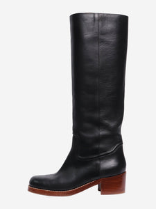 Gabriela Hearst Black leather knee-high boots - size EU 40