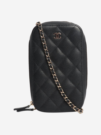 Black 2019 quilted phone holder crossbody bag Cross-body bags Chanel 
