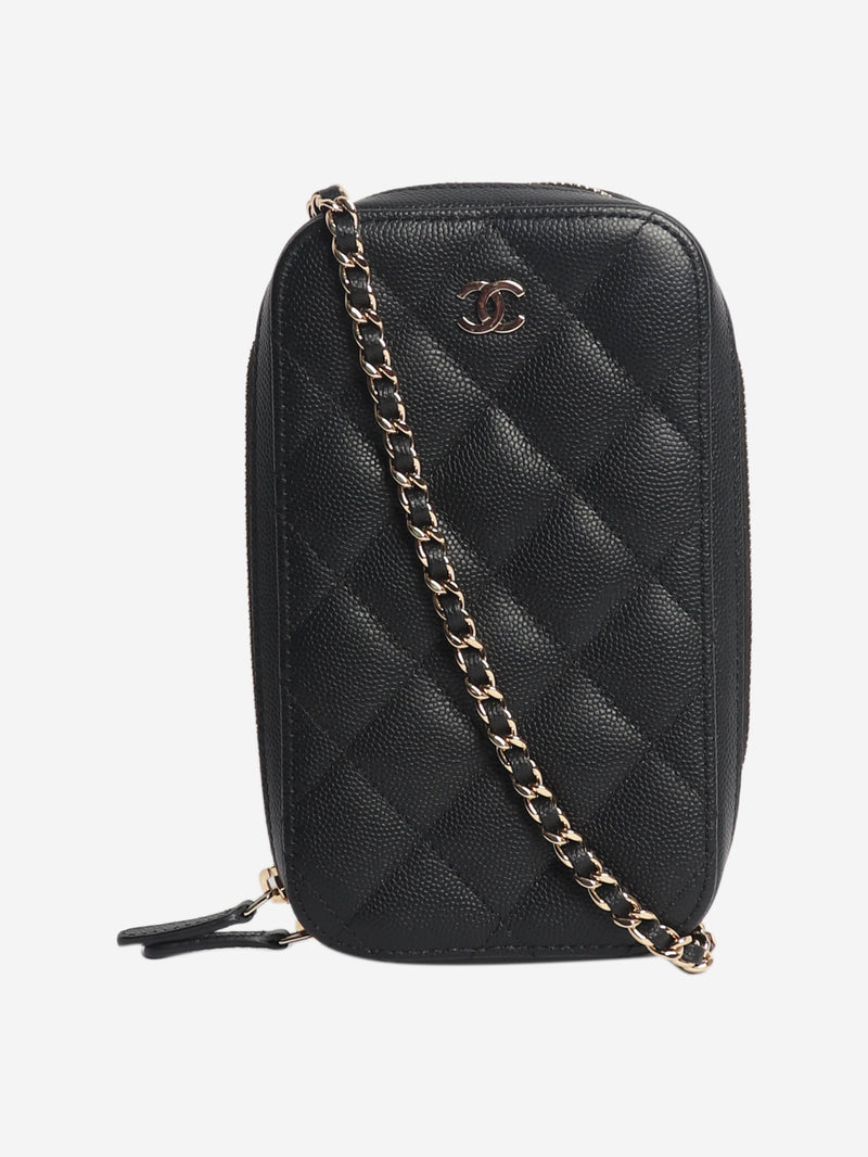 Black 2019 quilted phone holder crossbody bag Cross-body bags Chanel 