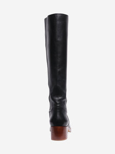 Gabriela Hearst Black leather knee-high boots - size EU 40