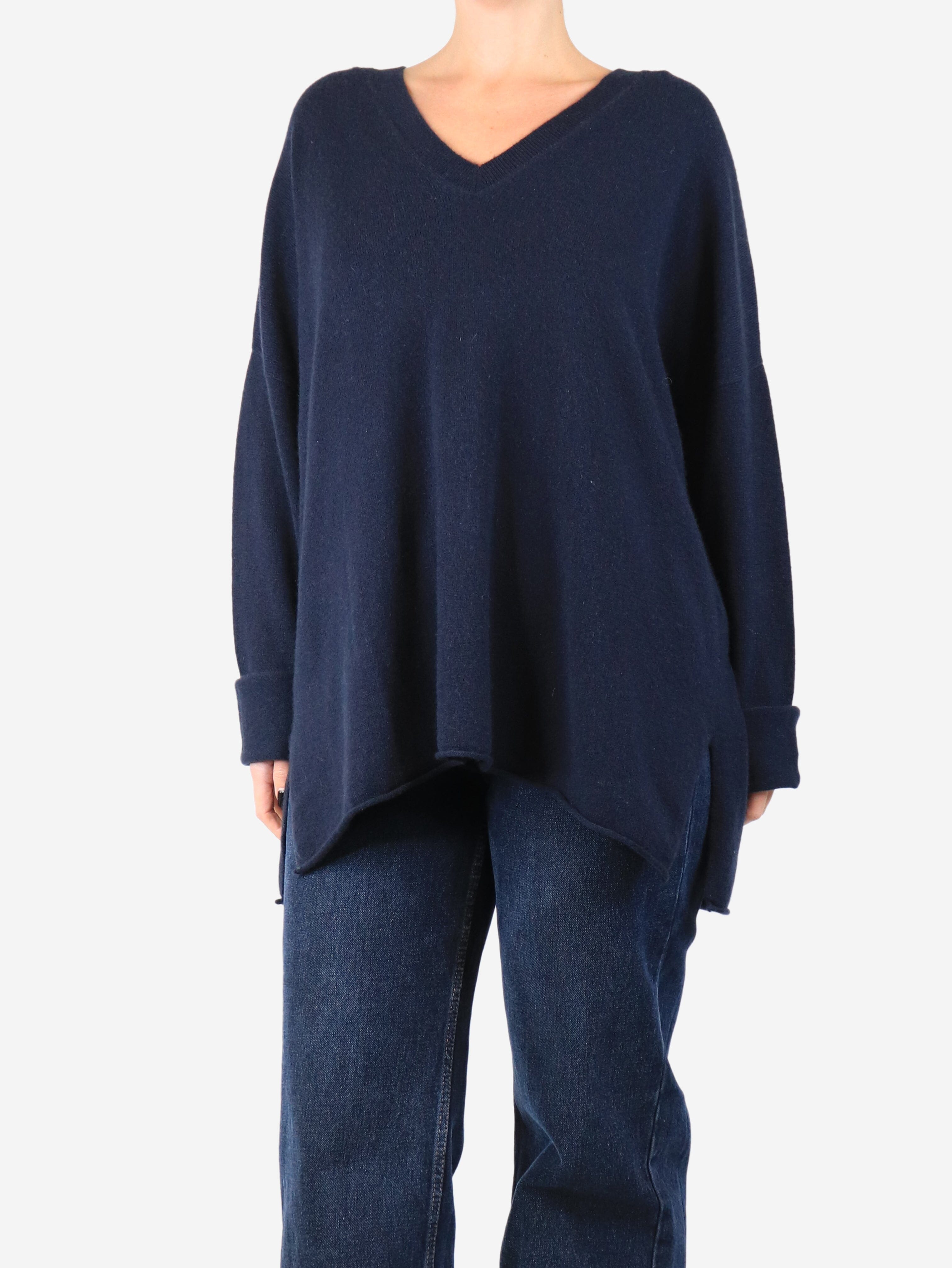 Navy cashmere sweater - size XXL Knitwear Allude 