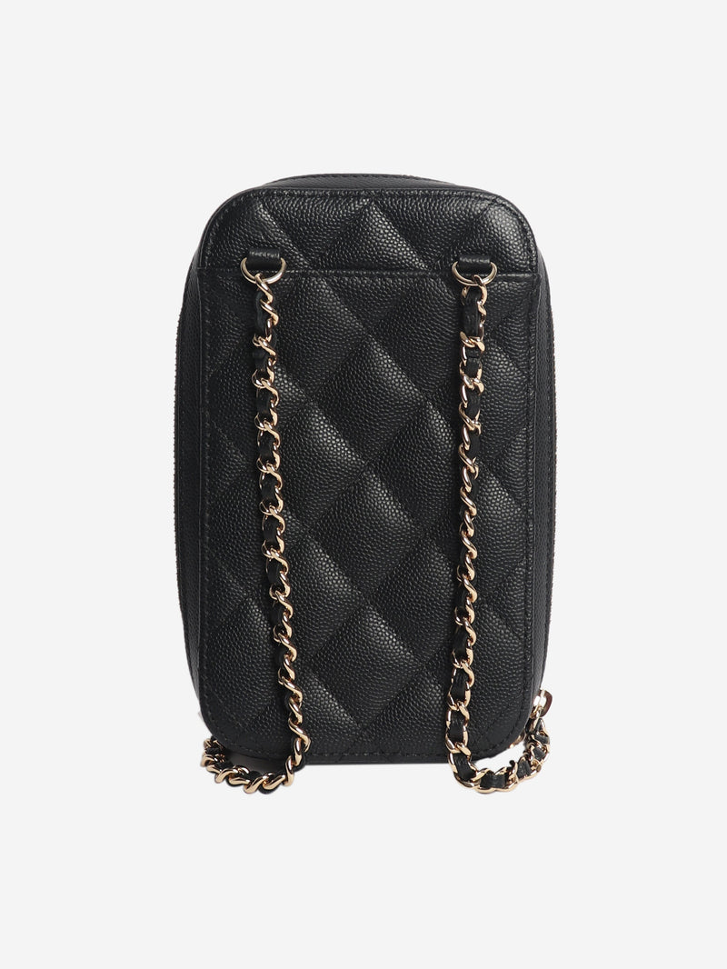 Black 2019 quilted phone holder crossbody bag Cross-body bags Chanel 