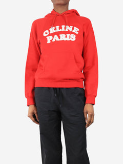Red spell-out hoodie - size S Tops Celine 