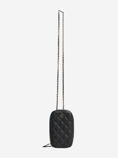 Black 2019 quilted phone holder crossbody bag Cross-body bags Chanel 