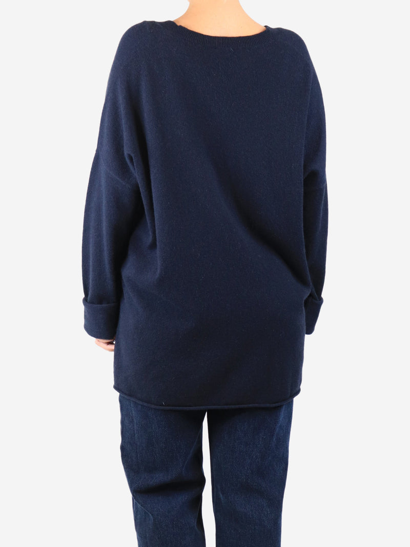 Navy cashmere sweater - size XXL Knitwear Allude 