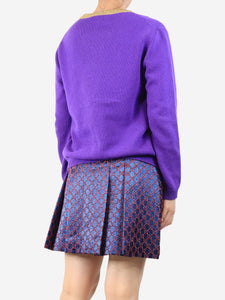Gucci Purple sparkly tiger head jumper - size S