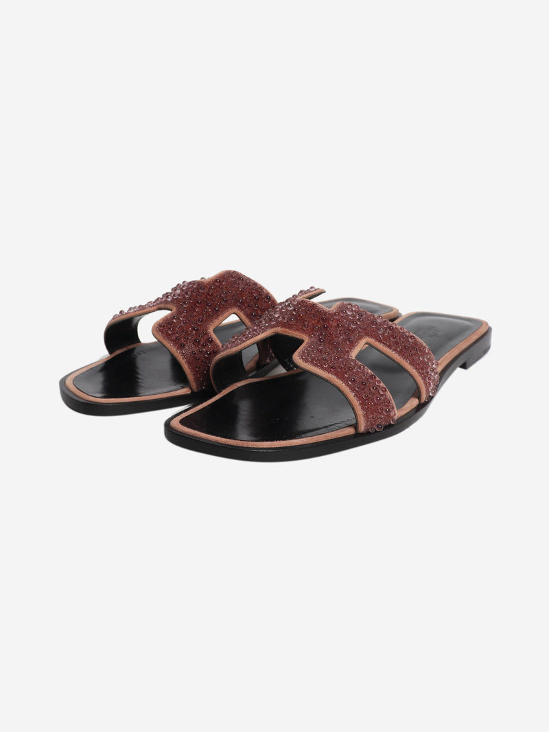 beaded oran sandals Flat Sandals Hermes 