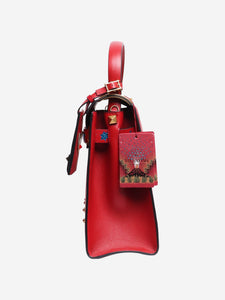 Valentino Red My Rockstud top handle bag