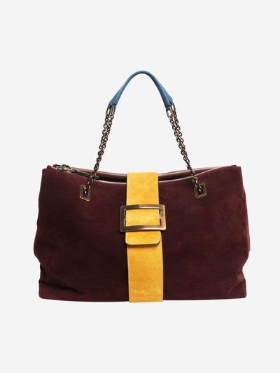 Burgundy suede large top handle bag Top Handle Bags Roger Vivier 