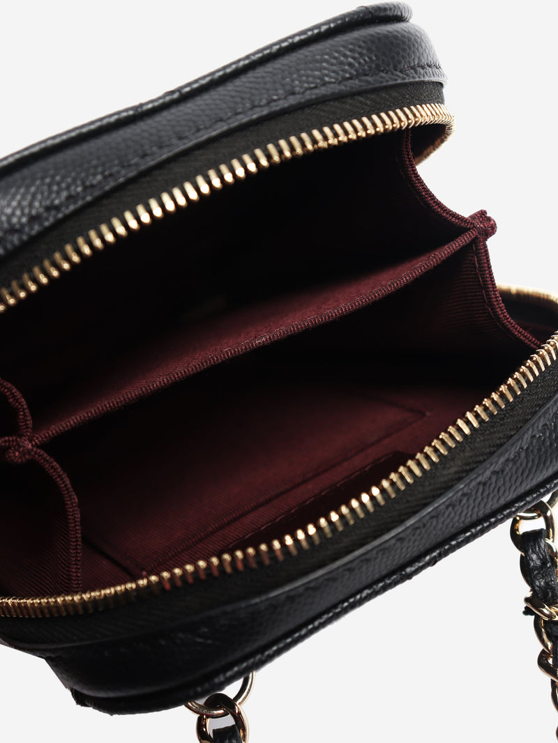 Black 2019 quilted phone holder crossbody bag Cross-body bags Chanel 