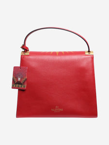 Valentino Red My Rockstud top handle bag