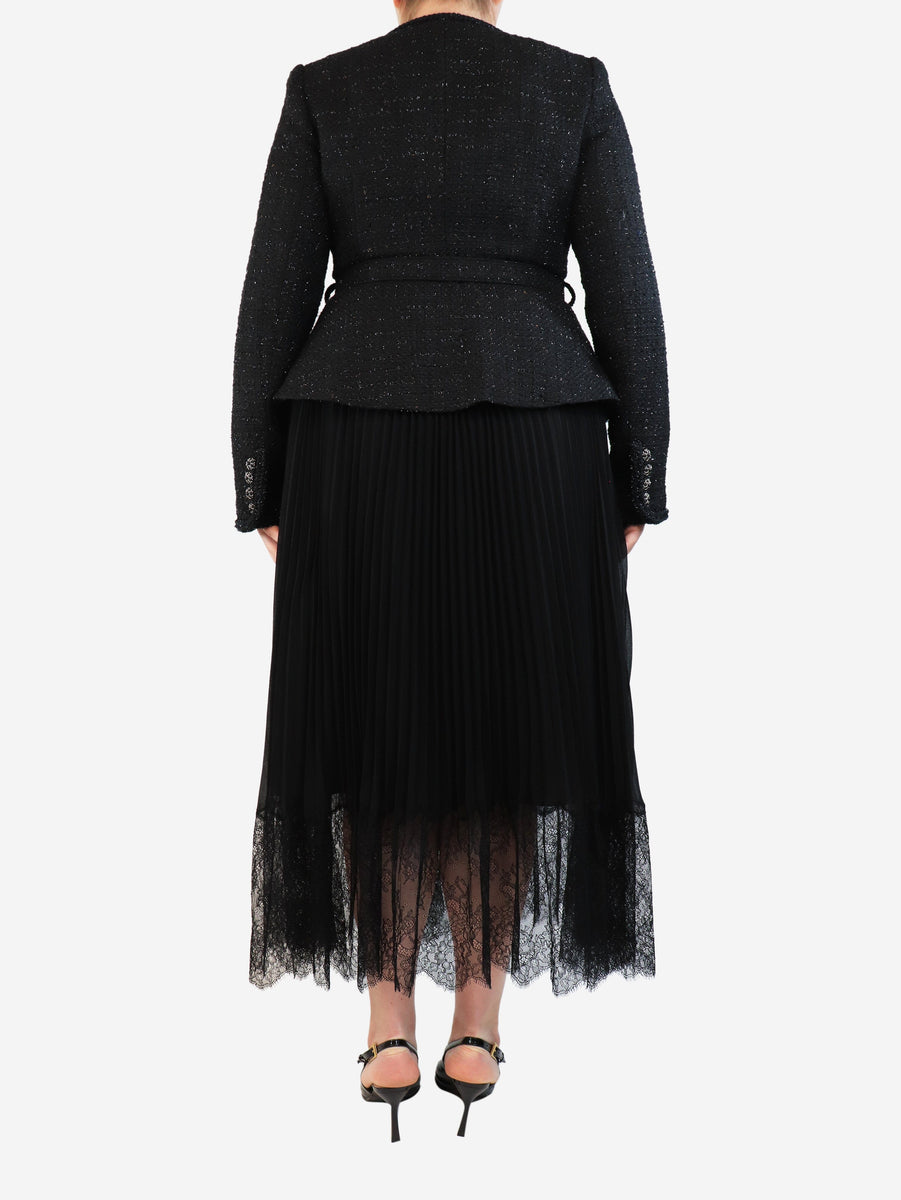 self-portrait☆Black Tailored Midi ワンピース【UK発】 Black Tailored Midi Dress – self-portrait-US