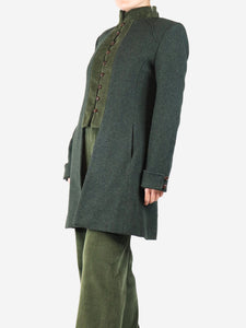 Maria De La Orden Green wool jacket and corduroy trousers set - size UK 14