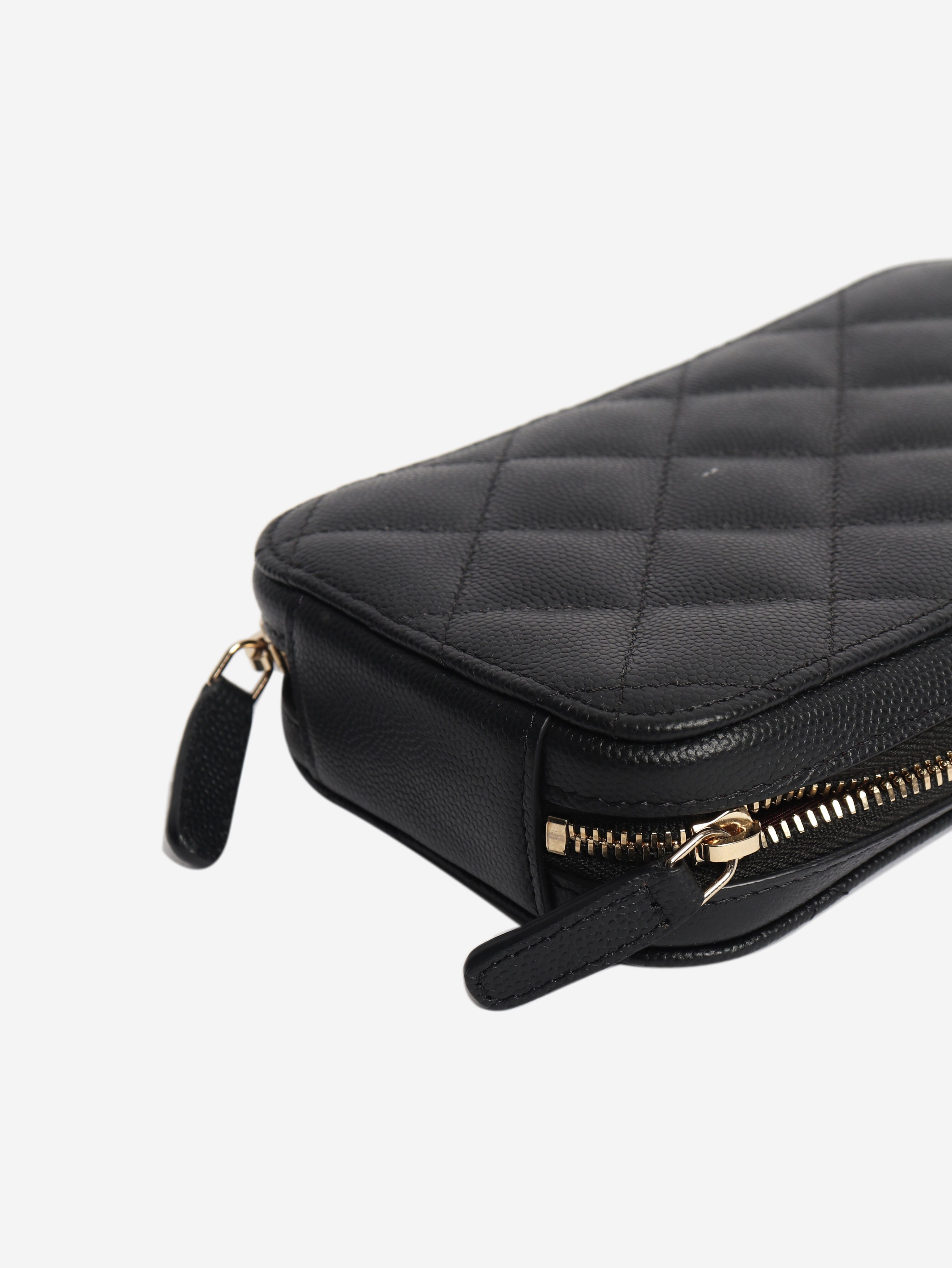 Black 2019 quilted phone holder crossbody bag Cross-body bags Chanel 